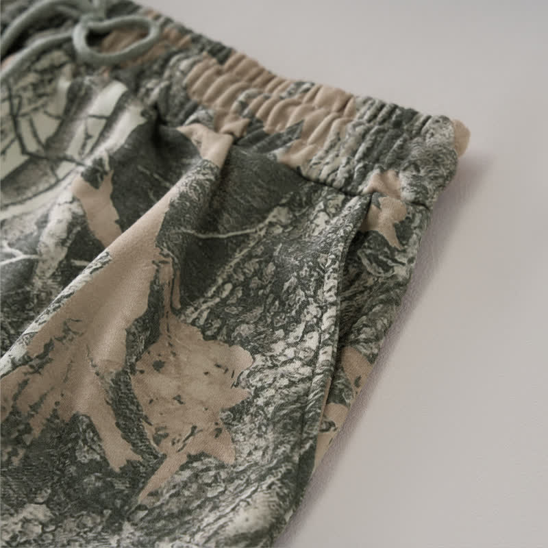 Buddha Stones Lässige Sommer-Shorts für Damen mit Kordelzug, abstraktem Ahornblattmuster und Tasche - image 13