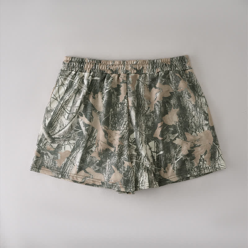 Buddha Stones Lässige Sommer-Shorts für Damen mit Kordelzug, abstraktem Ahornblattmuster und Tasche - image 11
