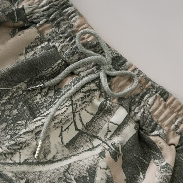 Buddha Stones Lässige Sommer-Shorts für Damen mit Kordelzug, abstraktem Ahornblattmuster und Tasche - image 12