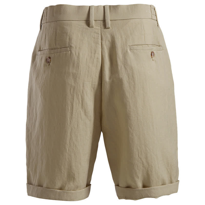 Buddha Stones Sommer-Freizeit-Bermudashorts für Herren mit Reißverschluss, Knöpfen und Taschen - image 1