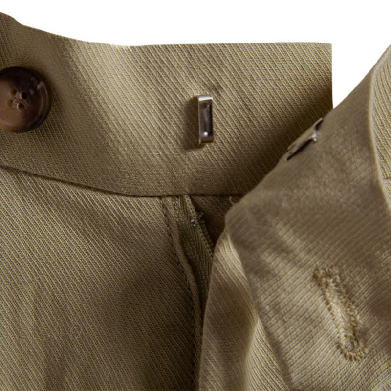 Buddha Stones Sommer-Freizeit-Bermudashorts für Herren mit Reißverschluss, Knöpfen und Taschen - image 3