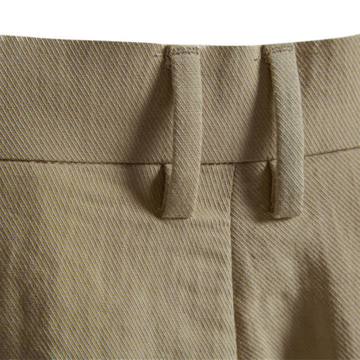 Buddha Stones Lässige, klassische Bermuda-Shorts für Herren mit Reißverschluss und Knöpfen, geradem Bein und Taschen - image 10