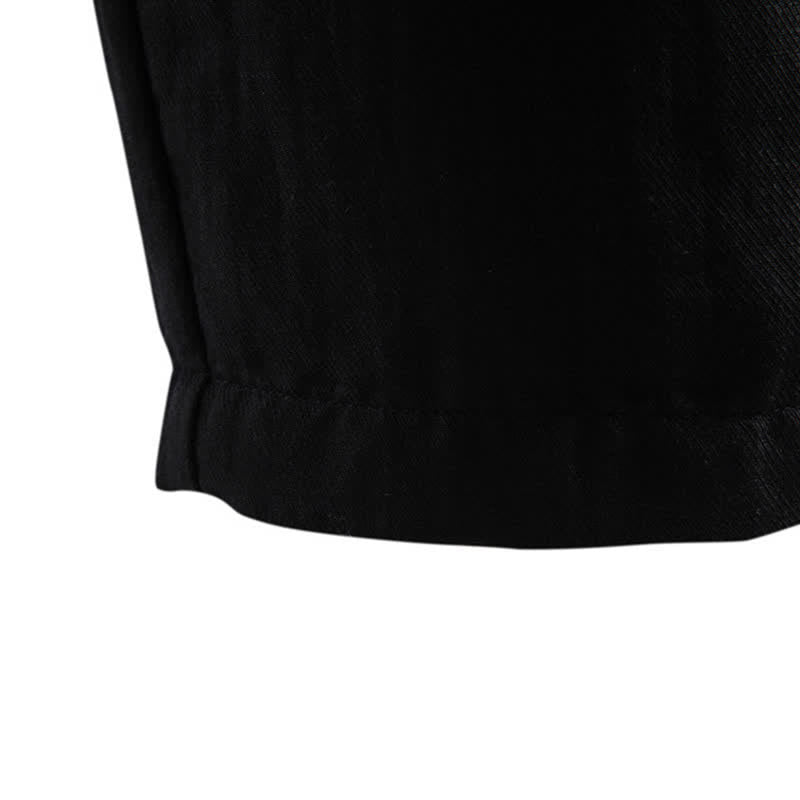 Buddha Stones Lässige, klassische Bermuda-Shorts für Herren mit Reißverschluss und Knöpfen, geradem Bein und Taschen - image 20