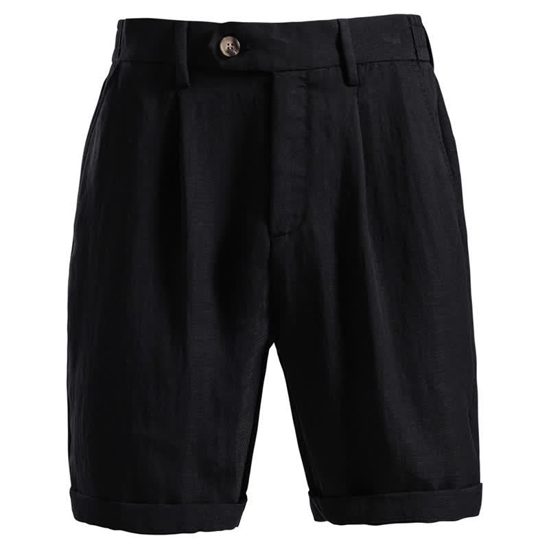 Buddha Stones Sommer-Freizeit-Bermudashorts für Herren mit Reißverschluss, Knöpfen und Taschen - Schwarz - US/UK/AU42, EU52 (2XL) - image 13
