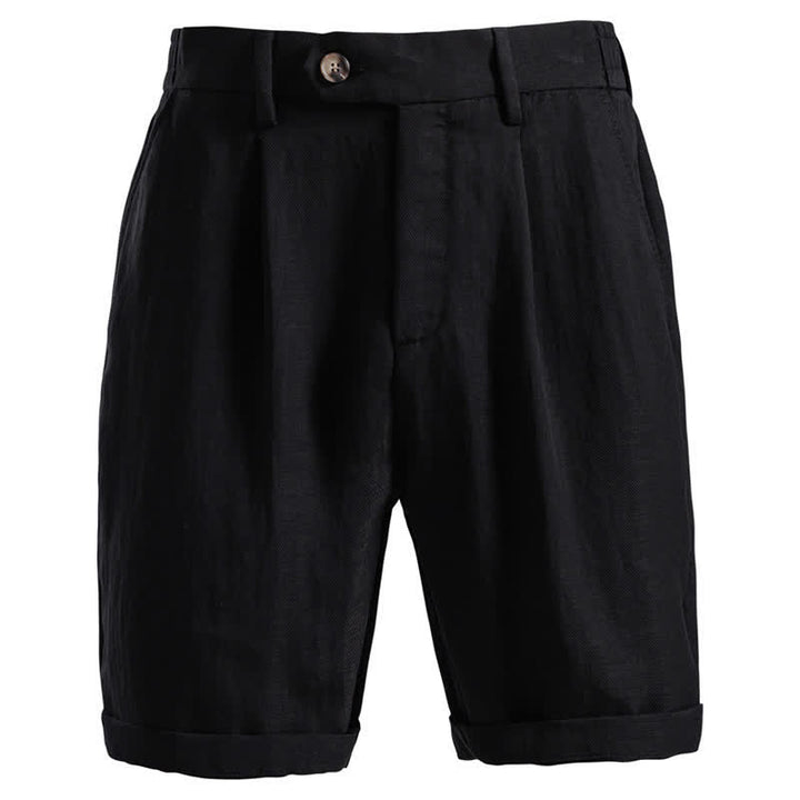 Buddha Stones Sommer-Freizeit-Bermudashorts für Herren mit Reißverschluss, Knöpfen und Taschen - Schwarz - US/UK/AU42, EU52 (2XL) - image 13