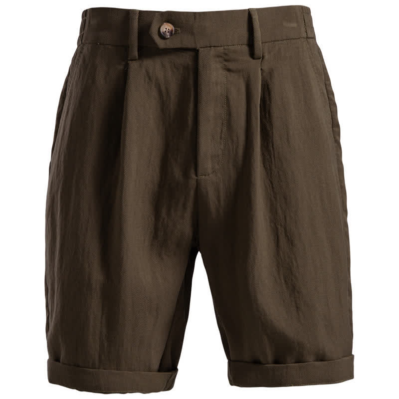 Buddha Stones Lässige, klassische Bermuda-Shorts für Herren mit Reißverschluss und Knöpfen, geradem Bein und Taschen - Sattelbraun - US/UK/AU42, EU52 (2XL) - image 22