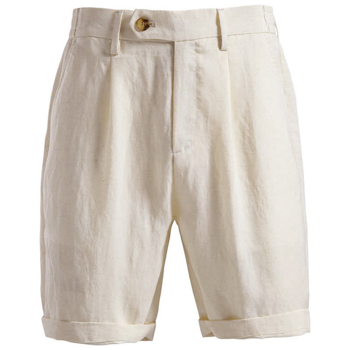 Buddha Stones Lässige, klassische Bermuda-Shorts für Herren mit Reißverschluss und Knöpfen, geradem Bein und Taschen - Beige - US/UK/AU42, EU52 (2XL) - image 32