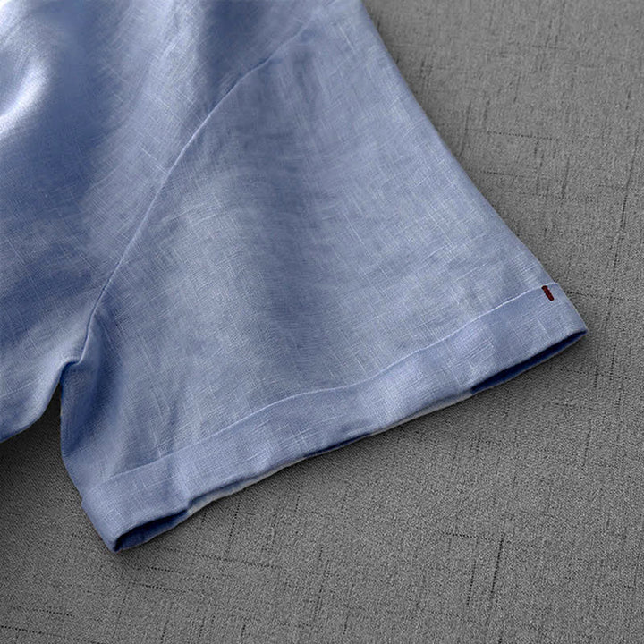 Buddha Stones Lässiges, minimalistisches Kurzarm-T-Shirt für Damen mit Rückenknopfverschluss und Vordertaschen – perfekt für den Sommer. - image 14