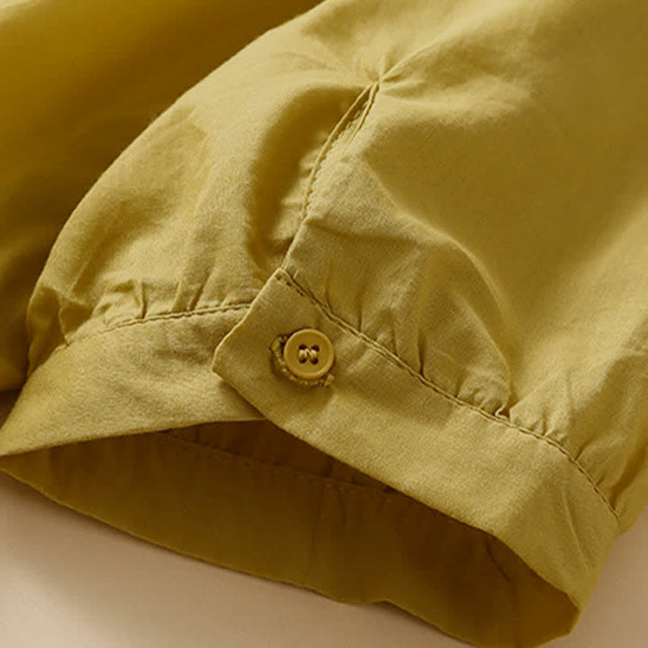 Buddha Stones Lässiges Sommer-T-Shirt mit Rundhalsausschnitt, Blumenstickerei und kurzen Ärmeln für Damen - image 10