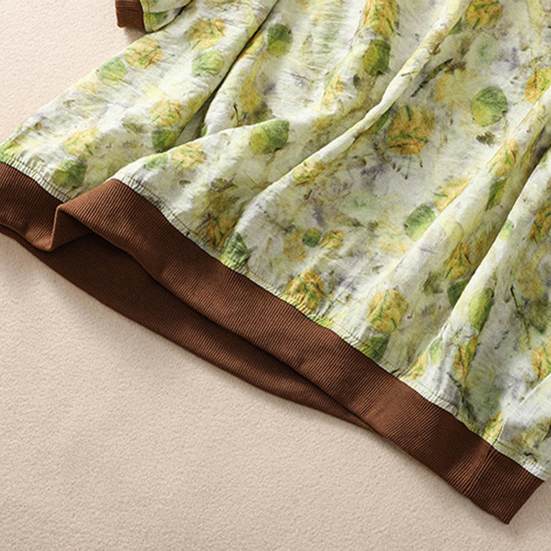 Buddha Stones Sommerliche Vintage-T-Shirts mit Rundhalsausschnitt und Blumenmuster für Damen, Kurzarm - image 13