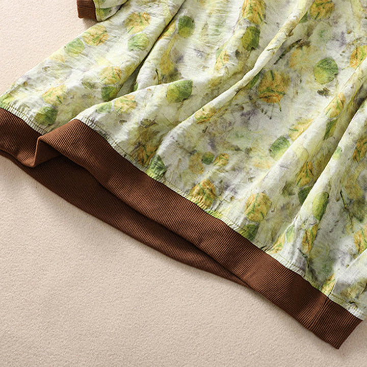 Buddha Stones Sommerliche Vintage-T-Shirts mit Rundhalsausschnitt und Blumenmuster für Damen, Kurzarm - image 13
