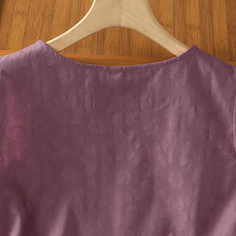 Buddha Stones Lässiges, ärmelloses Damen-Tanktop mit Seitenschlitz und Blumenmuster - image 11