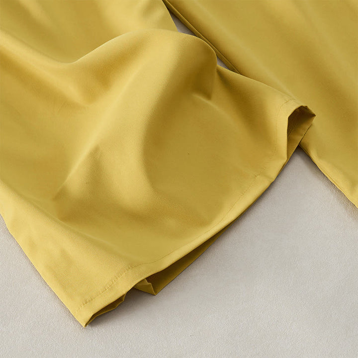 Buddha Stones Lässige, minimalistische, einfarbige Damen-Cropped-Hose mit weitem Bein und Taschen für den Sommer - image 5