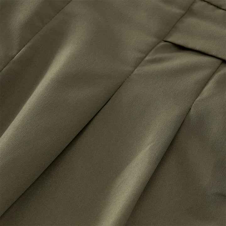 Buddha Stones Lässige, minimalistische, einfarbige Damen-Cropped-Hose mit weitem Bein und Taschen für den Sommer - image 13