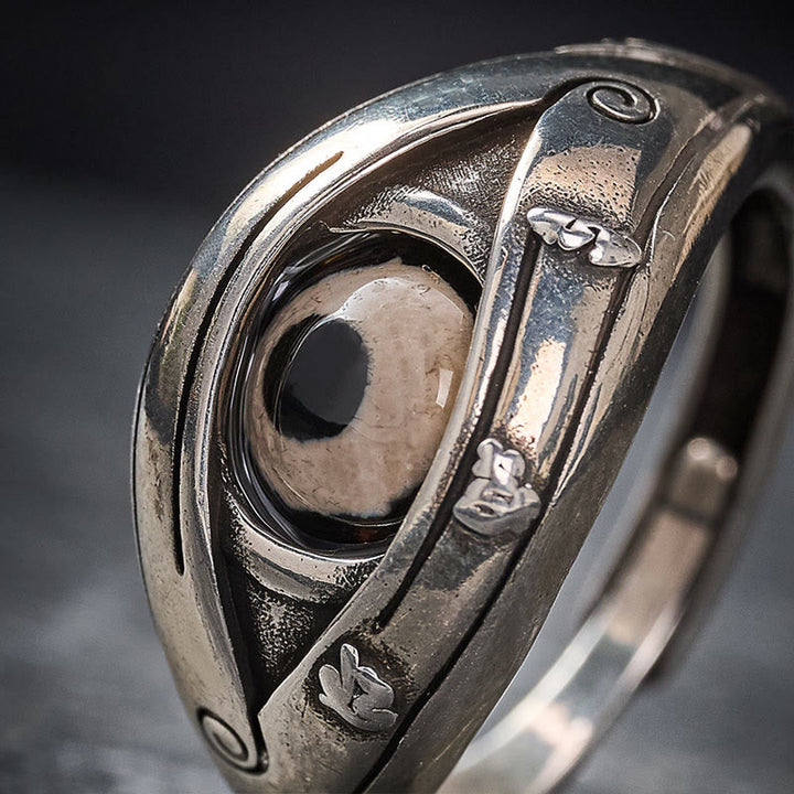 Buddha Stones Verstellbarer Ring aus Kupfer-Dzi-Perlen zum Schutz vor dem bösen Blick - image 9