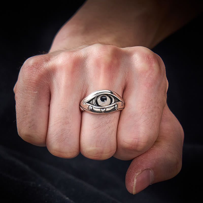 Buddha Stones Verstellbarer Ring aus Kupfer-Dzi-Perlen zum Schutz vor dem bösen Blick - image 10