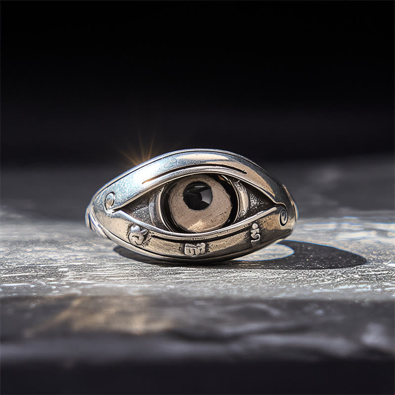 Buddha Stones Verstellbarer Ring aus Kupfer-Dzi-Perlen zum Schutz vor dem bösen Blick - image 8