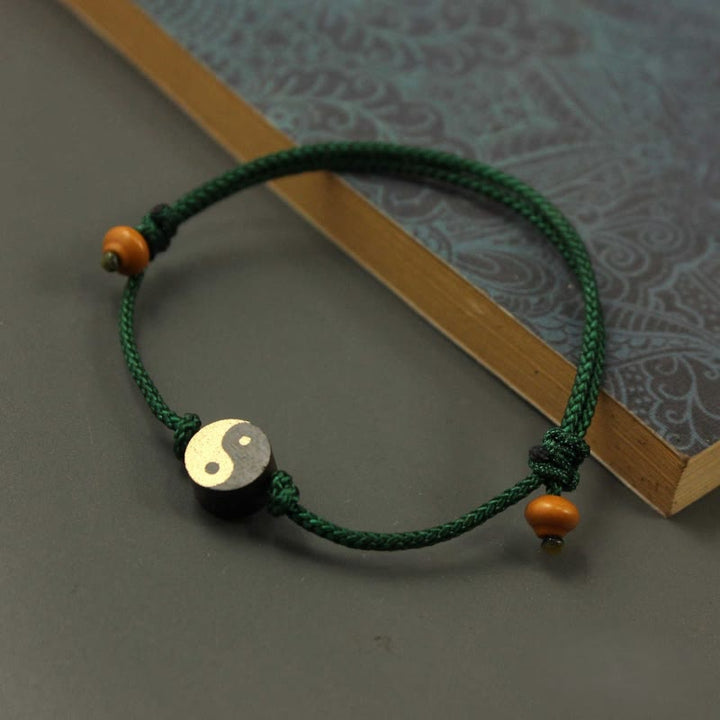 Buddha Stones Schwarzes Yin-Yang-Symbol, buntes Armband - Grün (Handgelenkumfang: 13-20 cm) - image 9