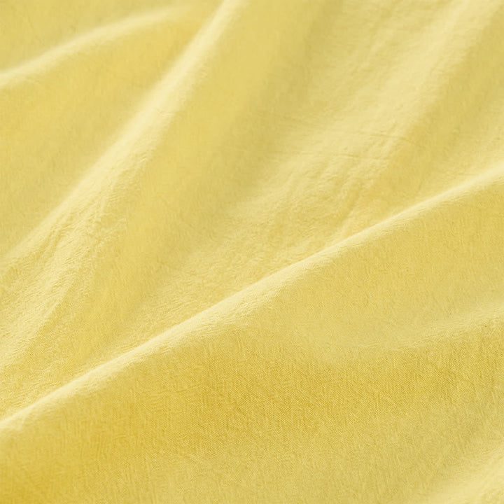 Buddha Stones Sommerliches, lässiges, minimalistisches, einfarbiges Kurzarmkleid mit Knopfleiste für Damen - image 11
