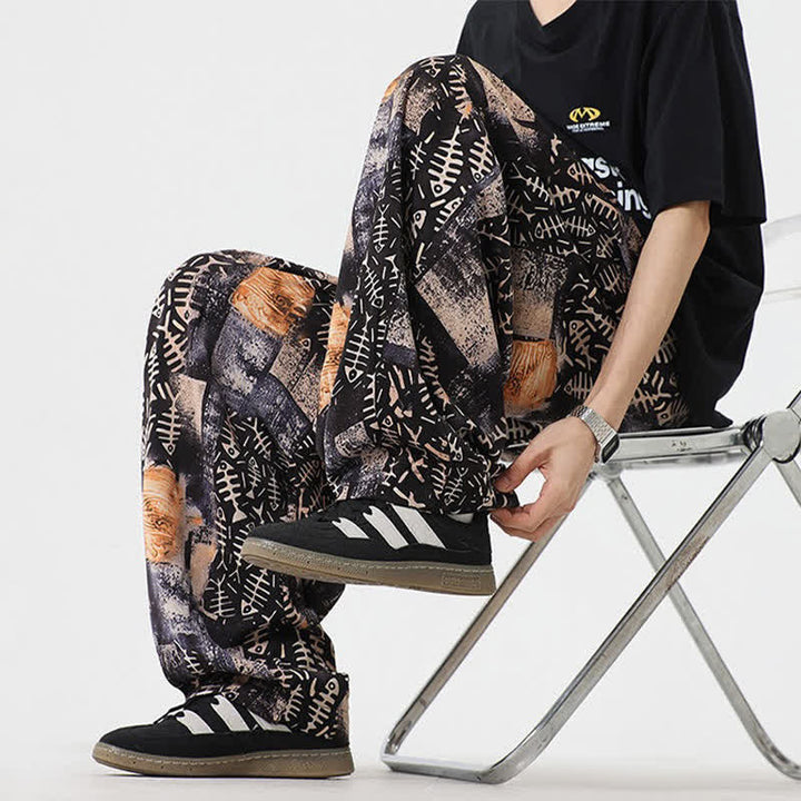 Buddha Stones Boho-Freizeithose für Frühling und Sommer, lange Herren-Haremshose mit Kordelzug und Tasche - image 10