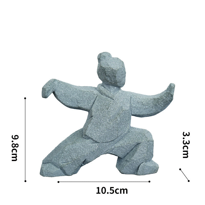 Buddha Stones Harz Yin Yang Balance Tai Chi Figur Achtsames Wohndekor - Seitenabstand 10,5 × 3,3 × 9,8 cm - image 1