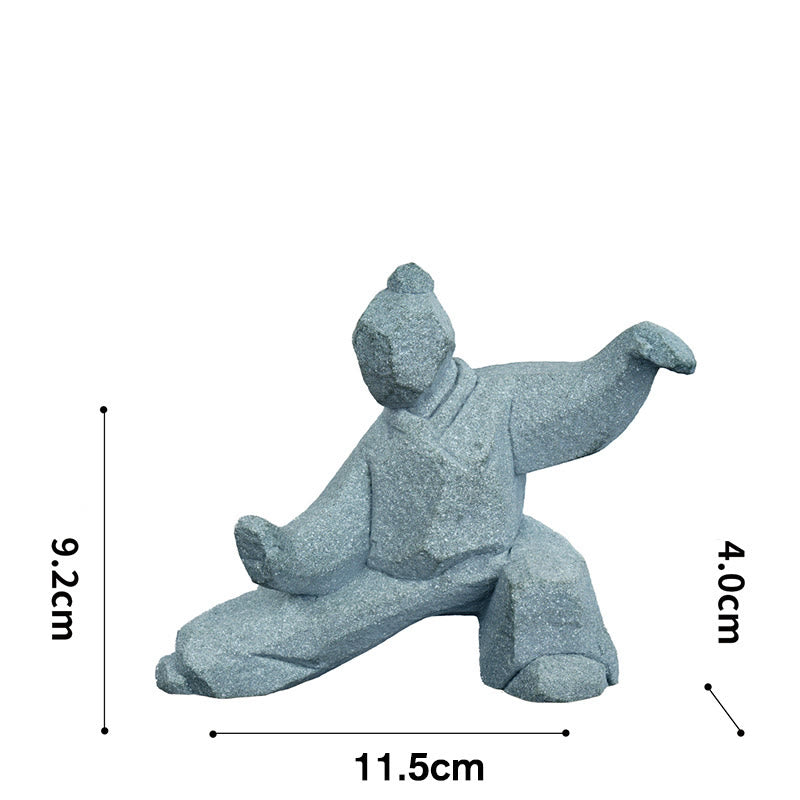 Buddha Stones Harz Yin Yang Balance Tai Chi Figur Achtsames Wohndekor - Niedrige Abmessungen 11,5 × 4 × 9,2 cm - image 9