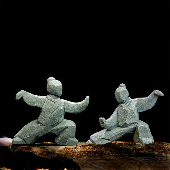 Buddha Stones Harz Yin Yang Balance Tai Chi Figur Achtsames Wohndekor - image 0