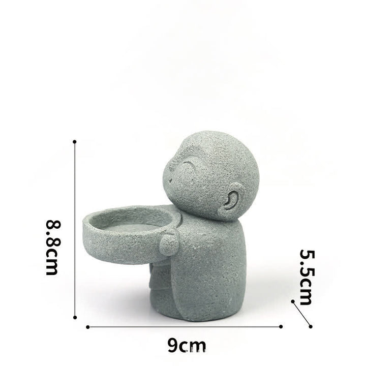 Buddha Stones Buddha-Statue aus Kunstharz mit Kerzenhalter (ohne Kerze) - image 4