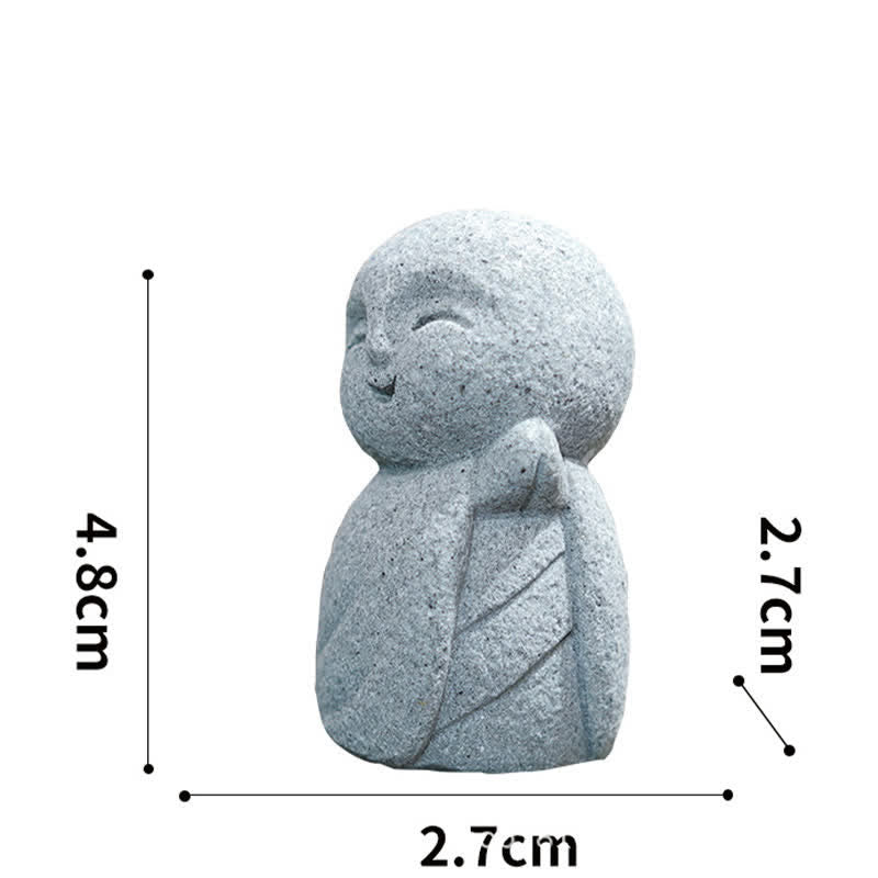 Buddha Stones Kleine Gebetsstatue aus Kunstharz, Ksitigarbha Buddha, Symbol der Mitgefühlsmeditation - Gebet 4,8*2,7*2,7 cm - image 19