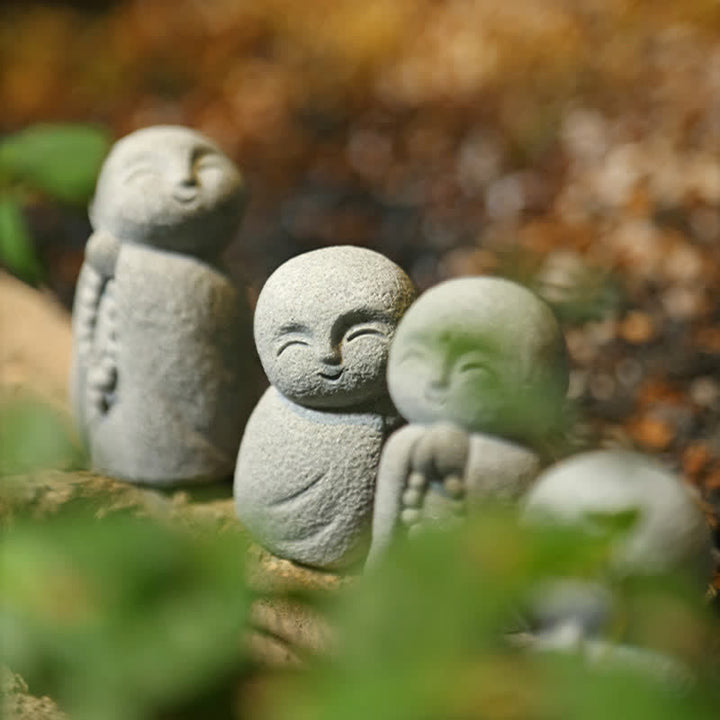 Buddha Stones Kleine Gebetsstatue aus Kunstharz, Ksitigarbha Buddha, Symbol der Mitgefühlsmeditation - image 21