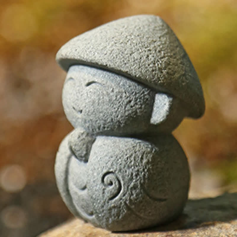 Buddha Stones Kleine Gebetsstatue aus Kunstharz, Ksitigarbha Buddha, Symbol der Mitgefühlsmeditation - image 6