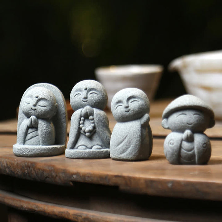 Buddha Stones Kleine Gebetsstatue aus Kunstharz, Ksitigarbha Buddha, Symbol der Mitgefühlsmeditation - image 22