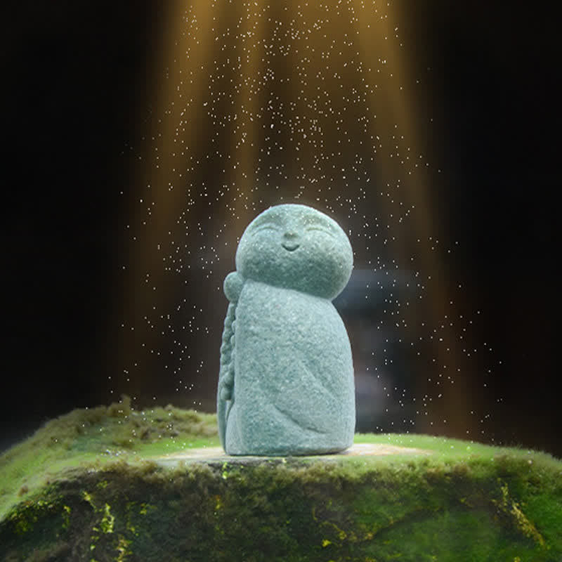Buddha Stones Kleine Gebetsstatue aus Kunstharz, Ksitigarbha Buddha, Symbol der Mitgefühlsmeditation - image 17