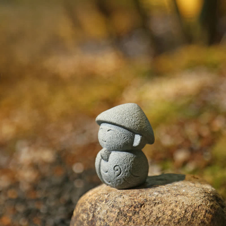 Buddha Stones Kleine Gebetsstatue aus Kunstharz, Ksitigarbha Buddha, Symbol der Mitgefühlsmeditation - image 4