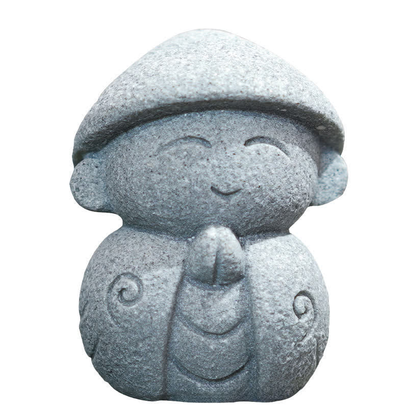 Buddha Stones Kleine Gebetsstatue aus Kunstharz, Ksitigarbha Buddha, Symbol der Mitgefühlsmeditation - image 8