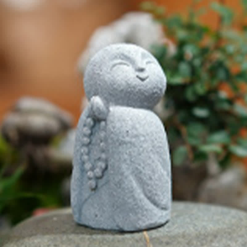 Buddha Stones Kleine Gebetsstatue aus Kunstharz, Ksitigarbha Buddha, Symbol der Mitgefühlsmeditation - image 16