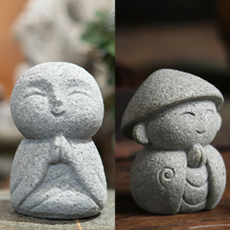 Buddha Stones Kleine Gebetsstatue aus Kunstharz, Ksitigarbha Buddha, Symbol der Mitgefühlsmeditation - image 20