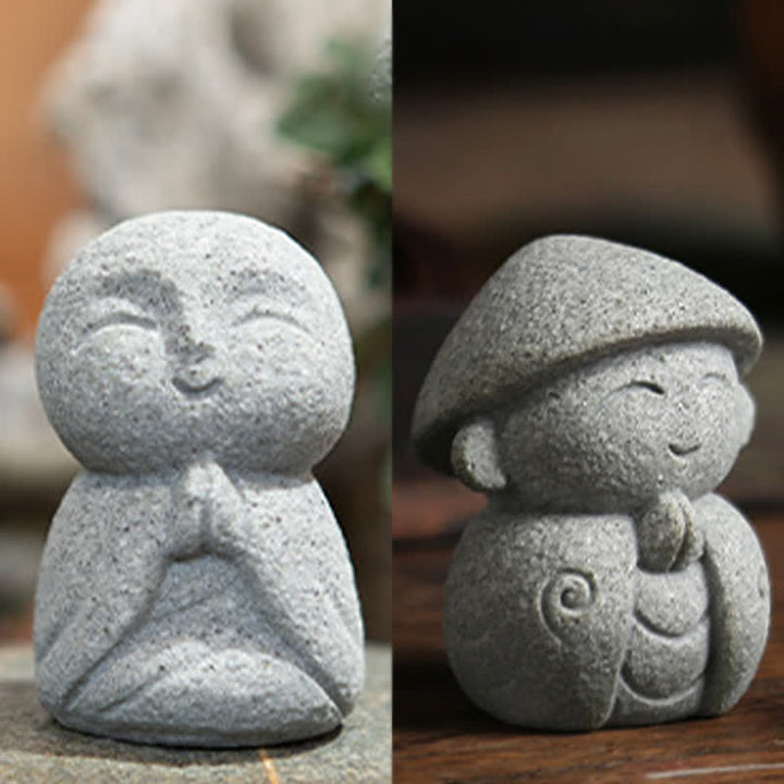 Buddha Stones Kleine Gebetsstatue aus Kunstharz, Ksitigarbha Buddha, Symbol der Mitgefühlsmeditation - image 20
