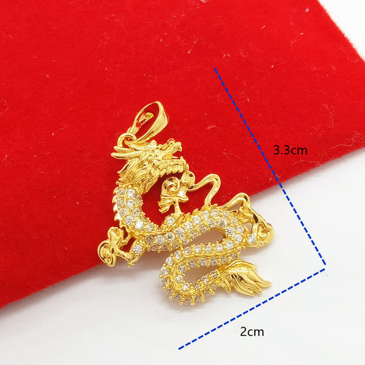Buddha Stones Gold-Drachenschutz-Halskettenanhänger - image 9
