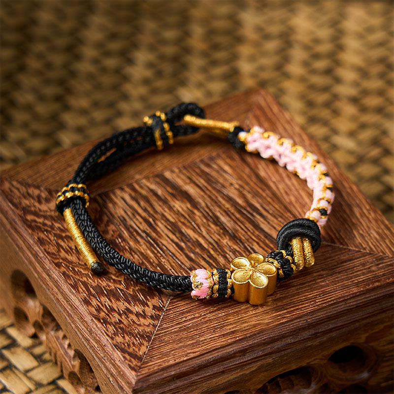 Buddha Stones Verstellbares Armband mit geflochtenem Seilknoten - image 9