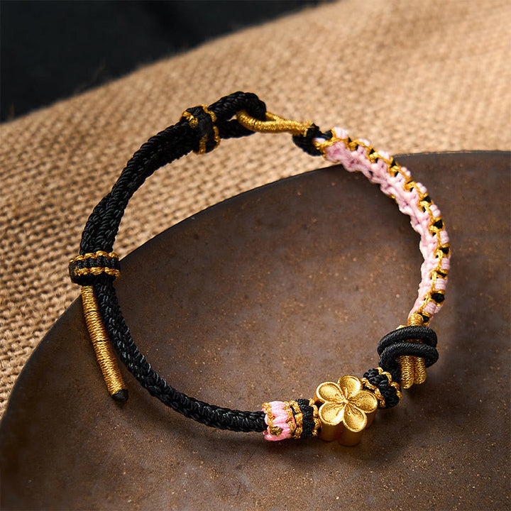 Buddha Stones Verstellbares Armband mit geflochtenem Seilknoten - image 8