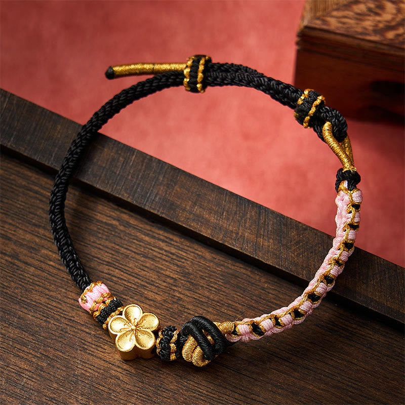 Buddha Stones Verstellbares Armband mit geflochtenem Seilknoten - image 7