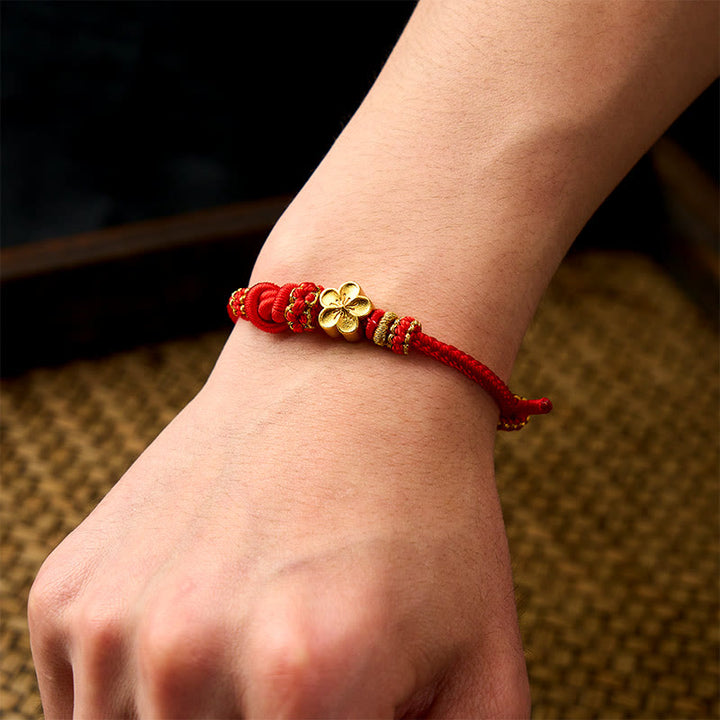 Buddha Stones Verstellbares Armband mit Blumenmuster, geflochtenem Seilknoten - image 11