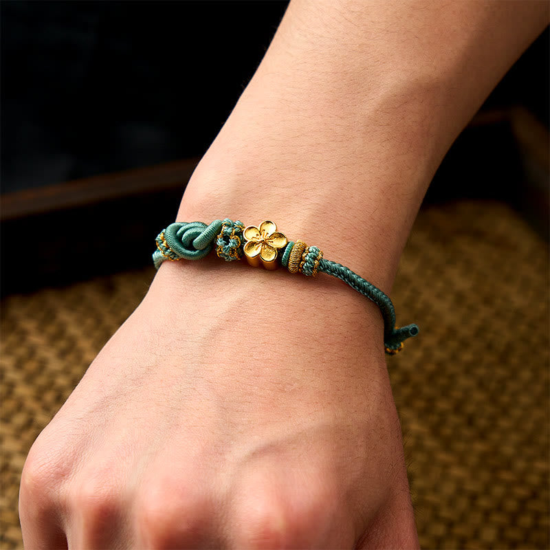Buddha Stones Verstellbares Armband mit Blumenmuster, geflochtenem Seilknoten - image 19