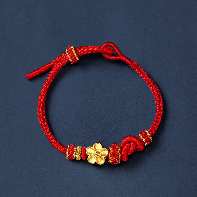 Buddha Stones Verstellbares Armband mit Blumenmuster, geflochtenem Seilknoten - image 9