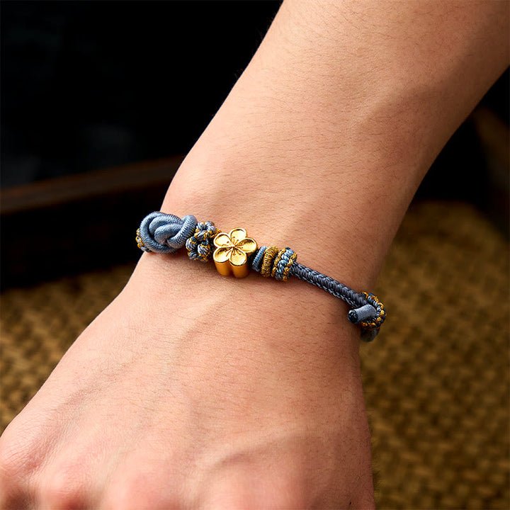 Buddha Stones Verstellbares Armband mit Blumenmuster, geflochtenem Seilknoten - image 25