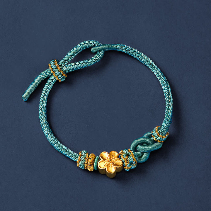 Buddha Stones Verstellbares Armband mit Blumenmuster, geflochtenem Seilknoten - image 17