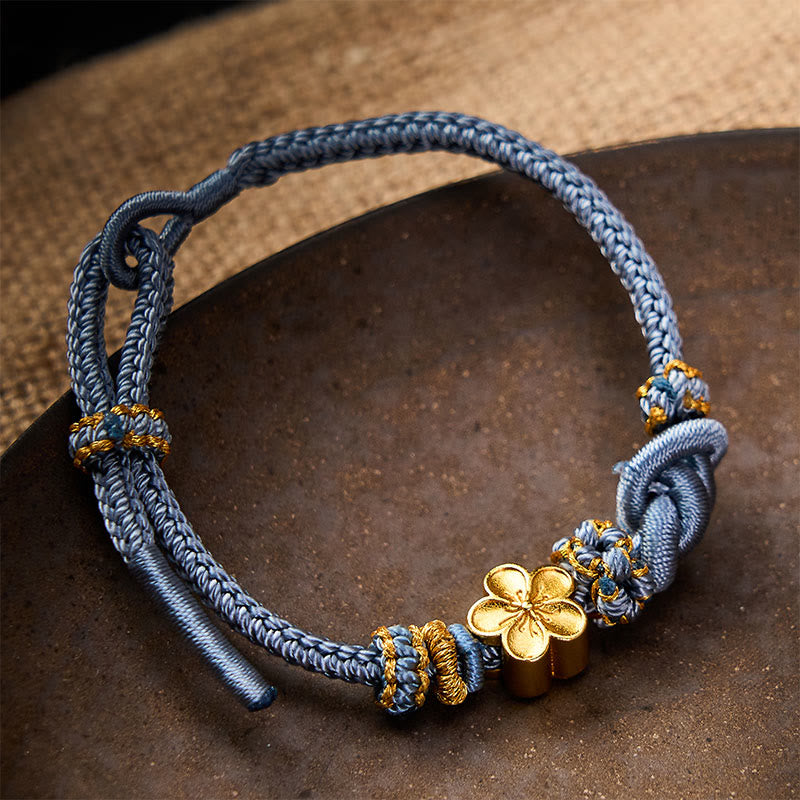 Buddha Stones Verstellbares Armband mit Blumenmuster, geflochtenem Seilknoten - image 22
