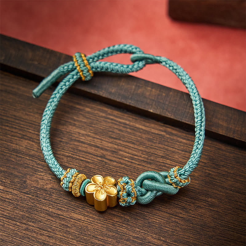 Buddha Stones Verstellbares Armband mit Blumenmuster, geflochtenem Seilknoten - image 15