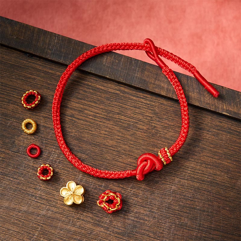 Buddha Stones Verstellbares Armband mit Blumenmuster, geflochtenem Seilknoten - image 10